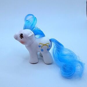 Vintage 1987 My Little Pony G1 Baby Dangles Pony Blue Hair Hasbro